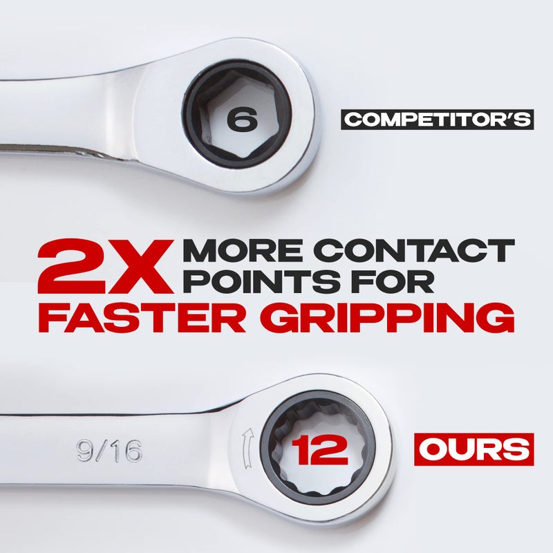 Jaeger 9/16 Inch Ratcheting Wrench with Upgraded 4Â° Ratcheting Precision and Hardened, Polished Steel for Projects with Tight Spaces - Image 2